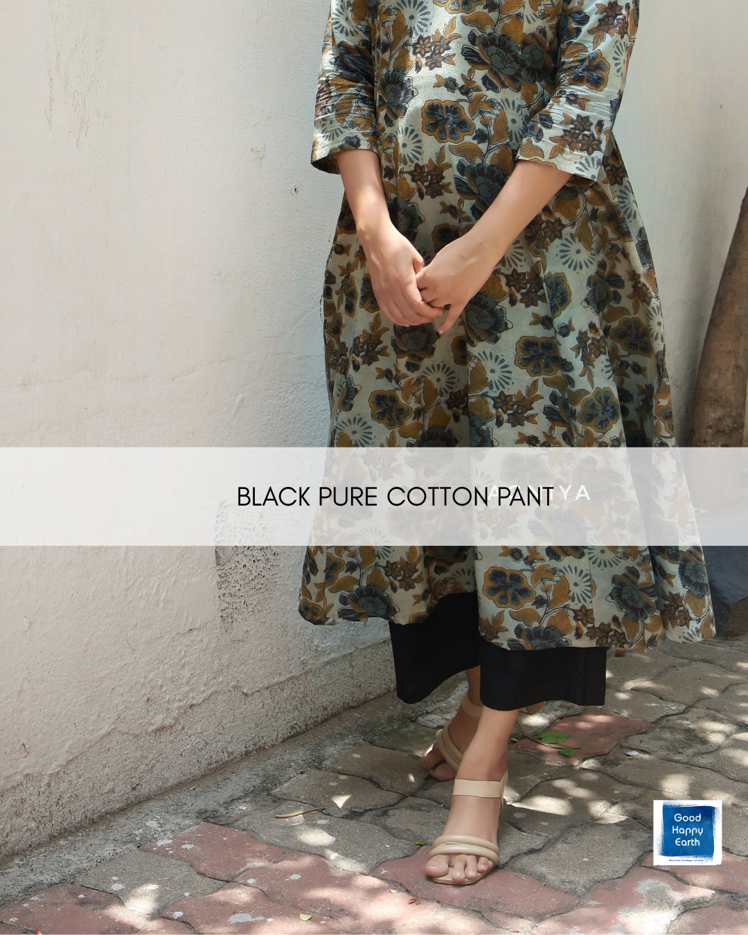 Black Pure Cotton Straight Pants - Best Pair With Kurtis