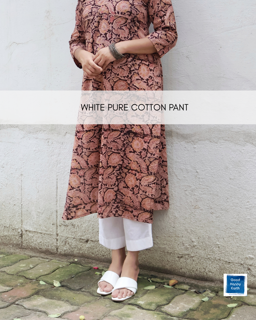 White Pure Cotton Straight Pants - Best Pair With Kurtis