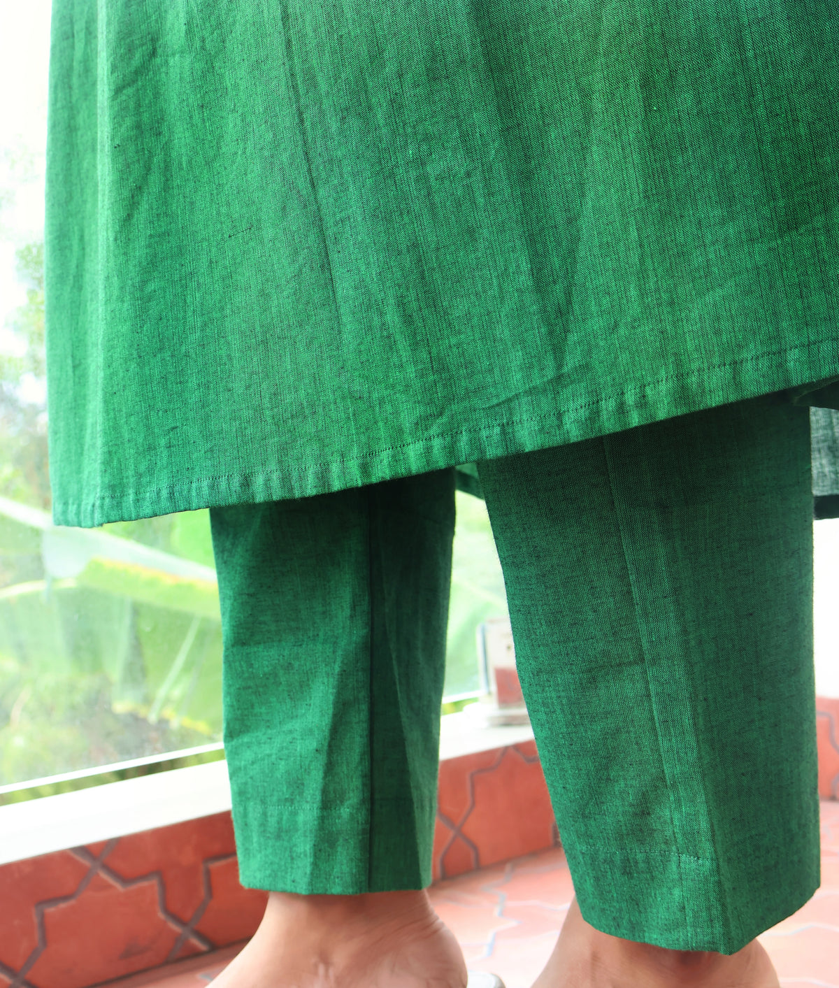 Emerald Green Handloom Cotton Pant