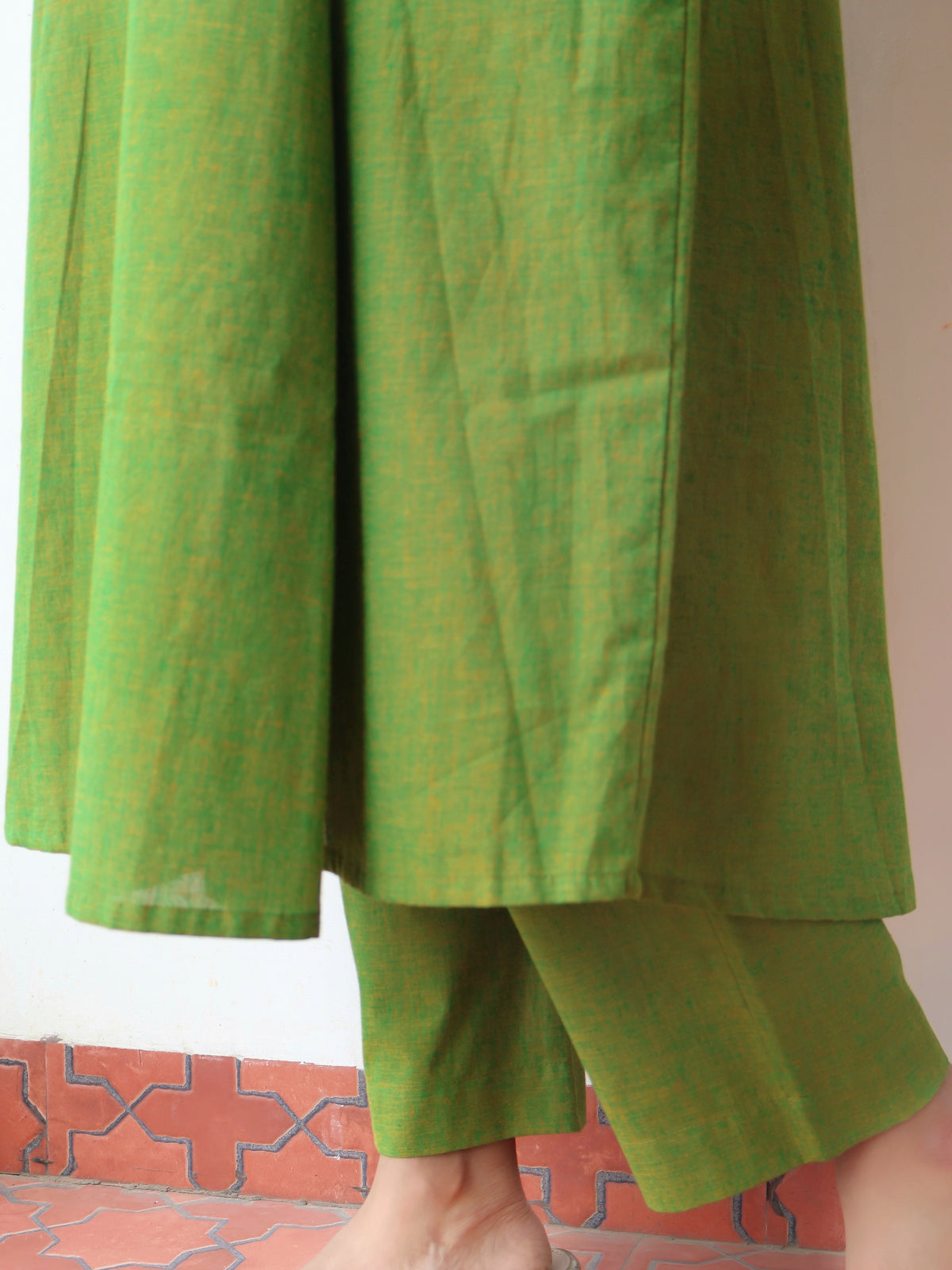Tulsi Green Handloom Cotton Pant