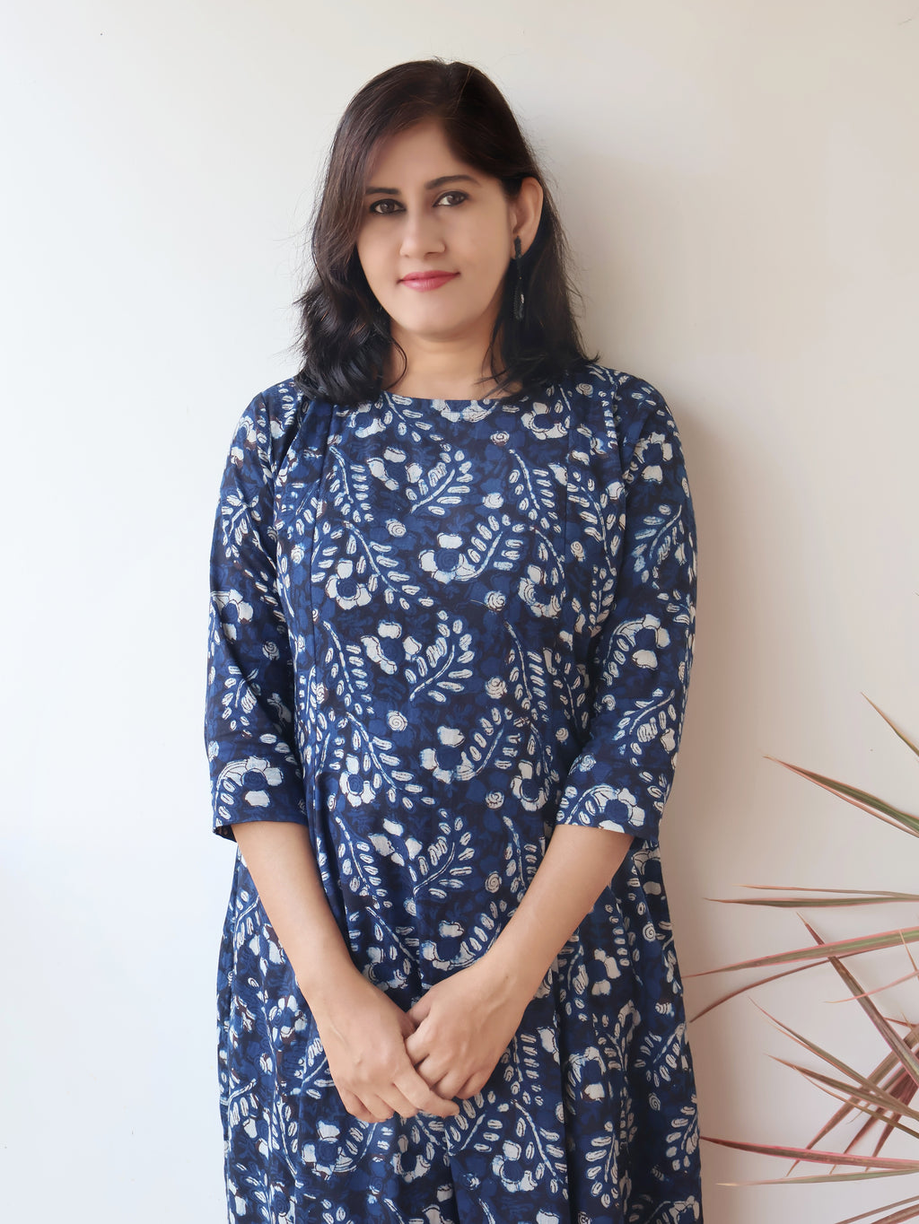 Blue Sapphire Jahota Hand Block Cotton Kurta