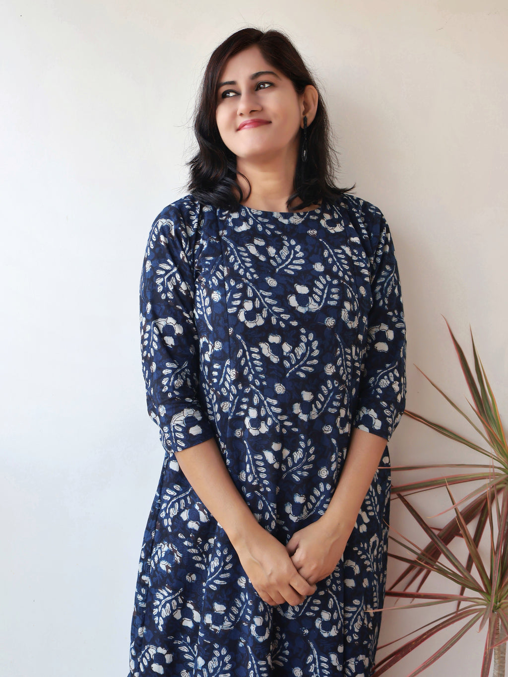 Blue Sapphire Jahota Hand Block Cotton Kurta