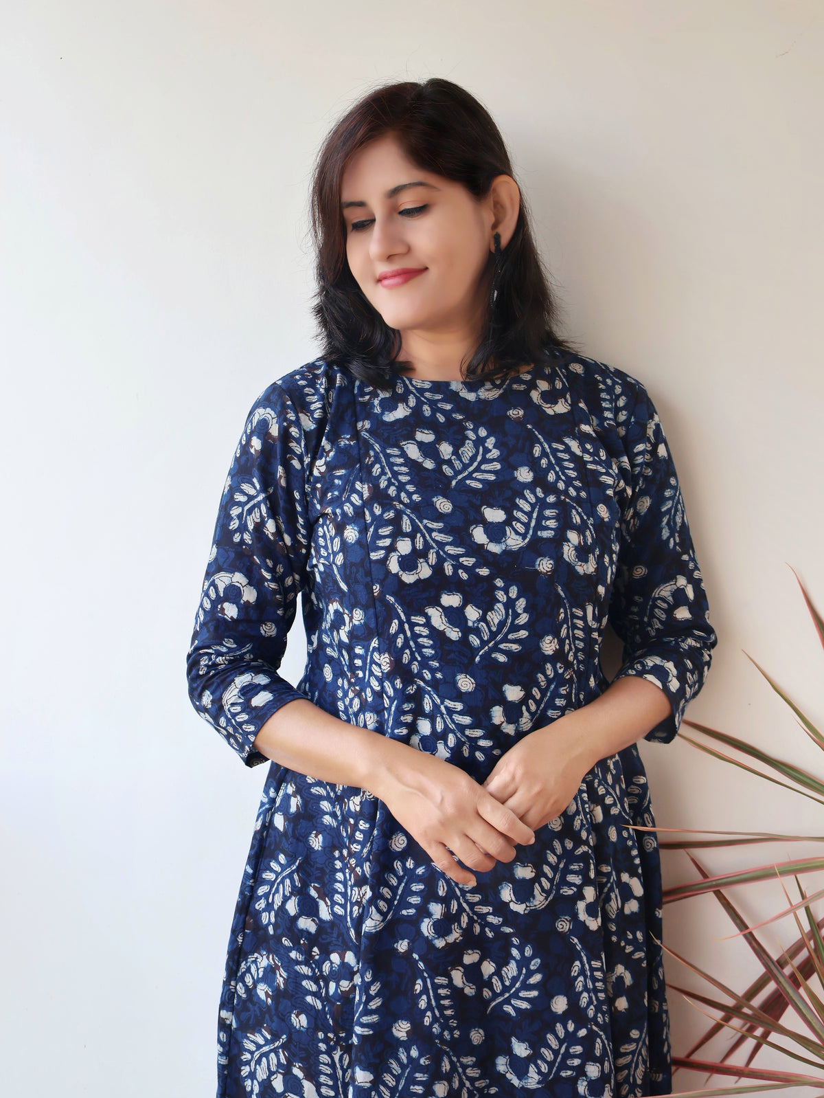 Blue Sapphire Jahota Hand Block Cotton Kurta