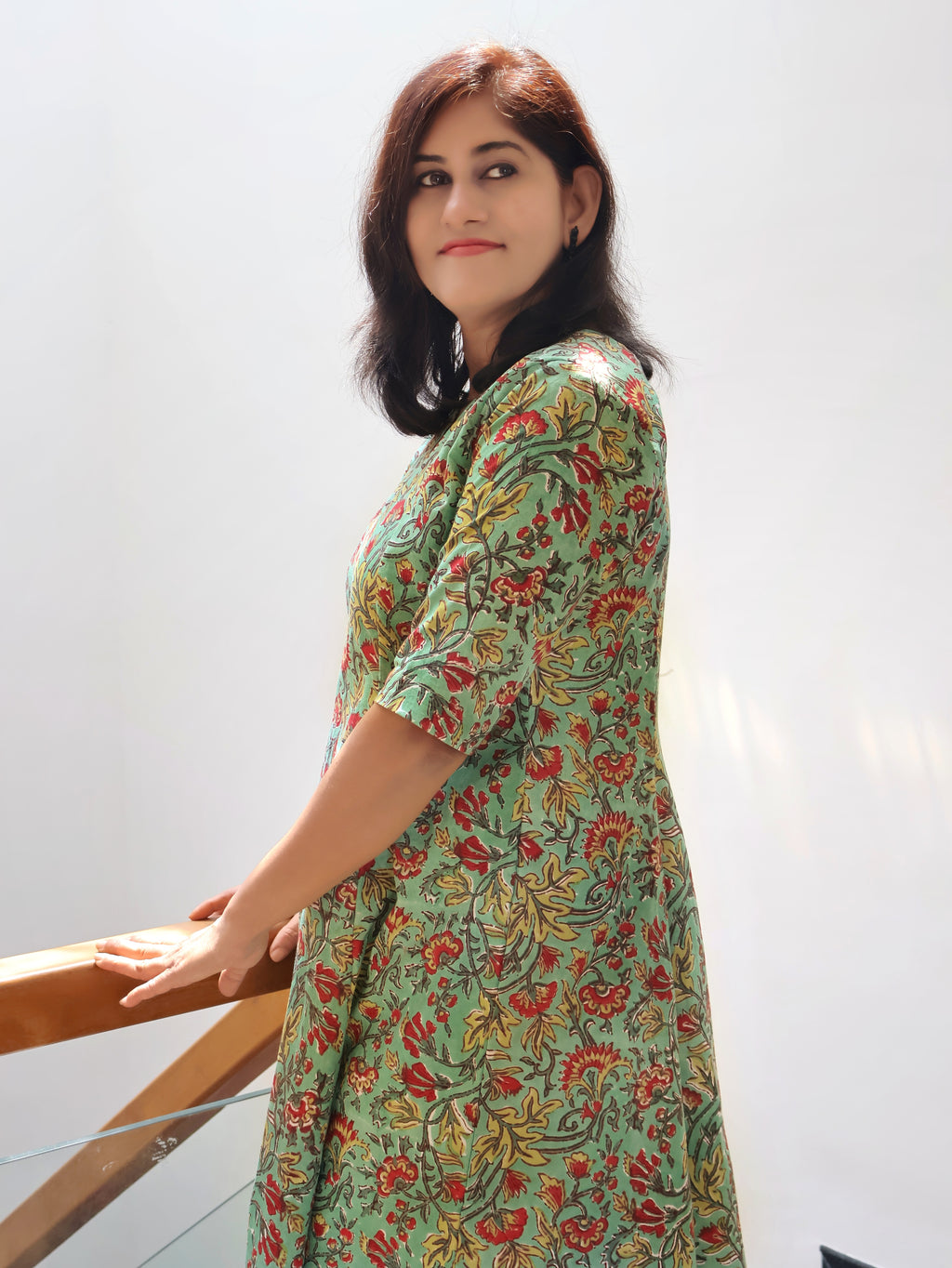 Radiant Garden Sanganeri Hand Block Cotton Kurta