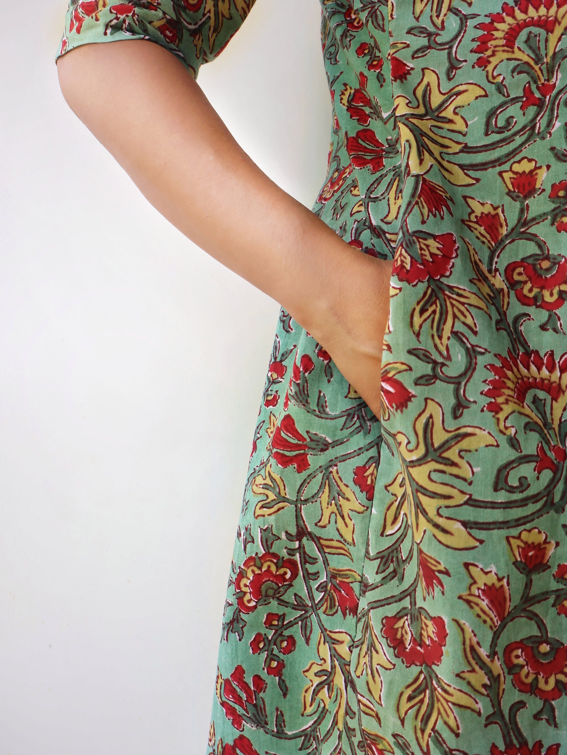 Radiant Garden Sanganeri Hand Block Cotton Kurta