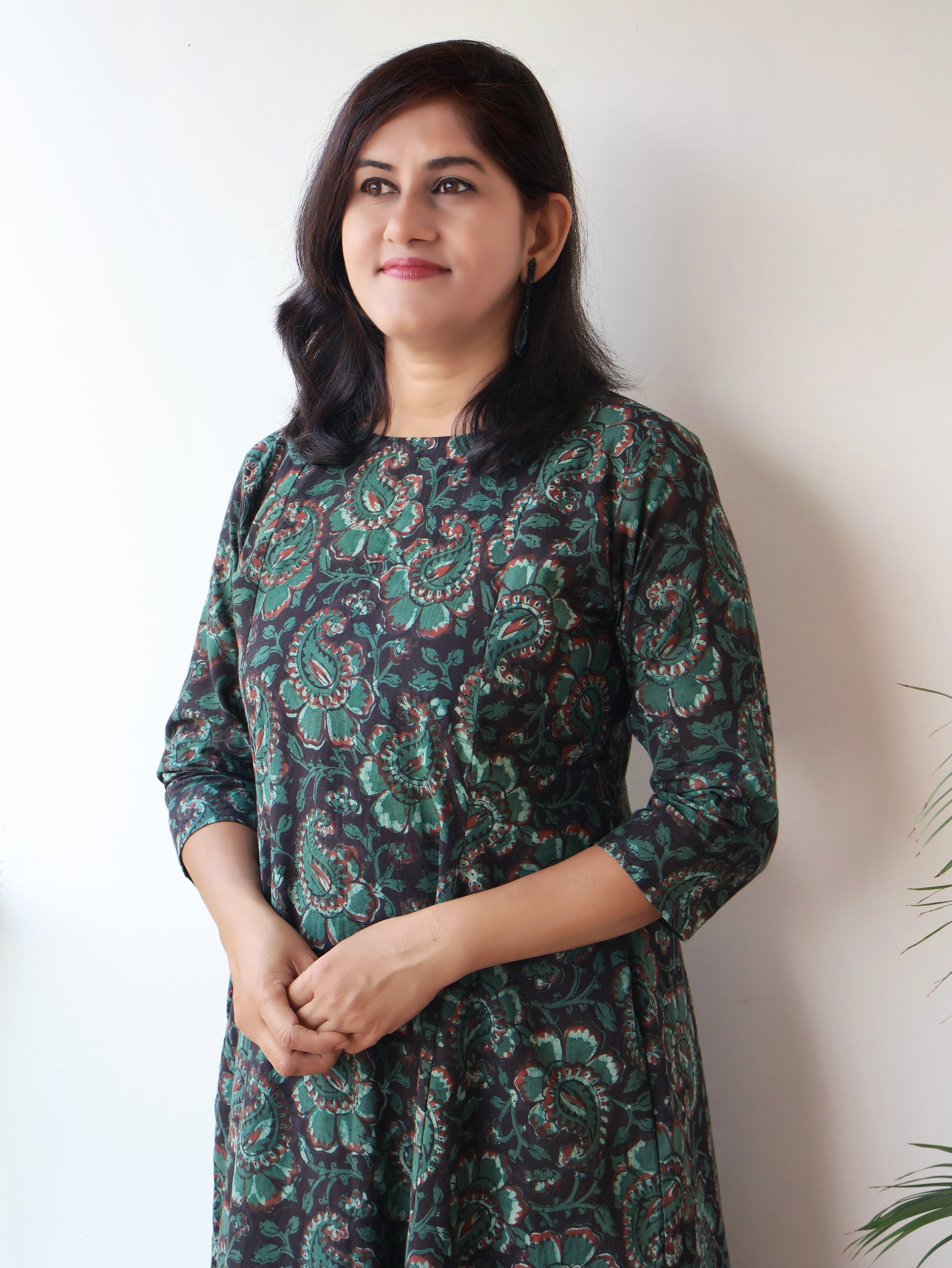 Green Jade Jahota Hand Block Cotton Kurta