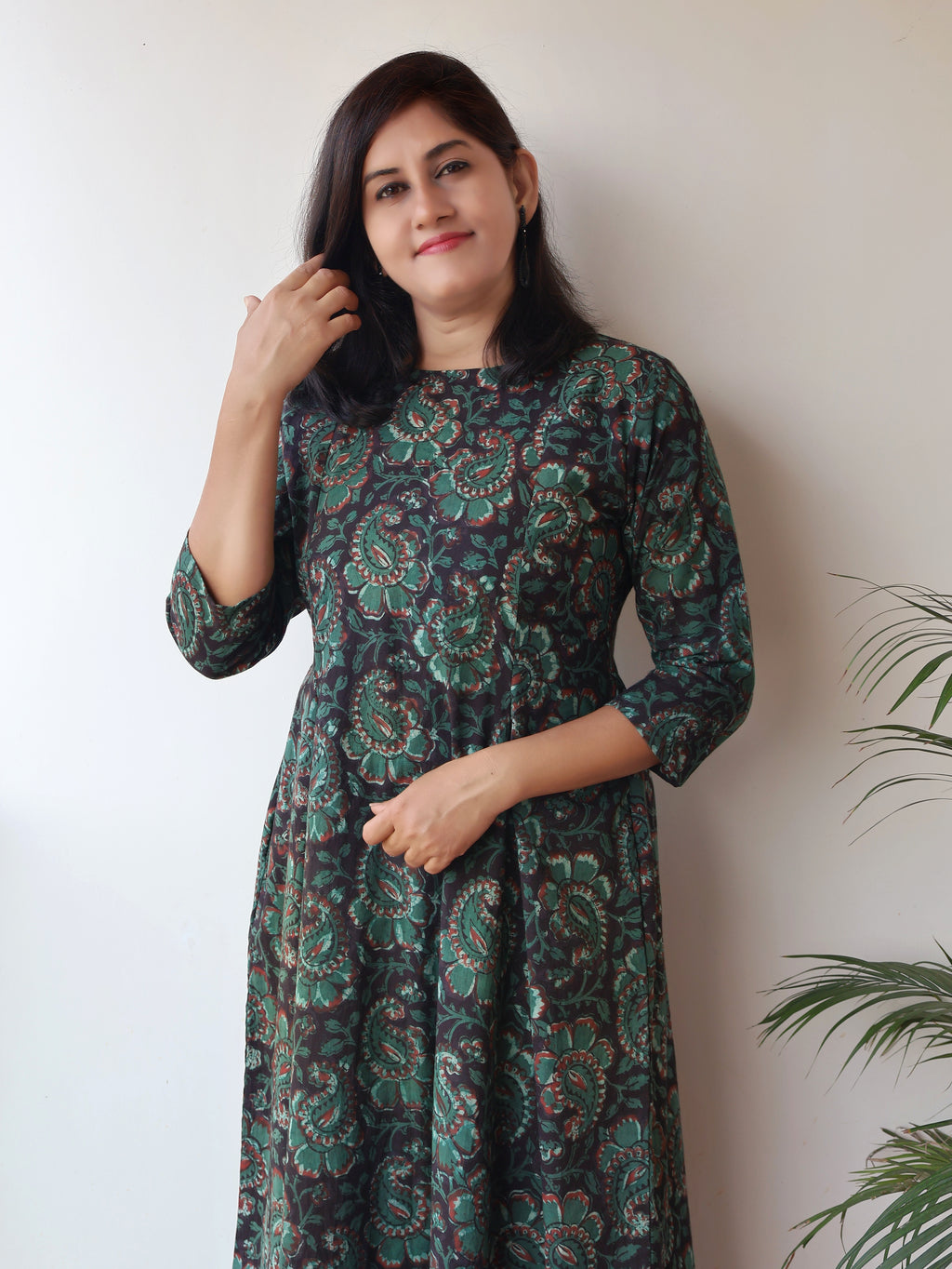 Green Jade Jahota Hand Block Cotton Kurta