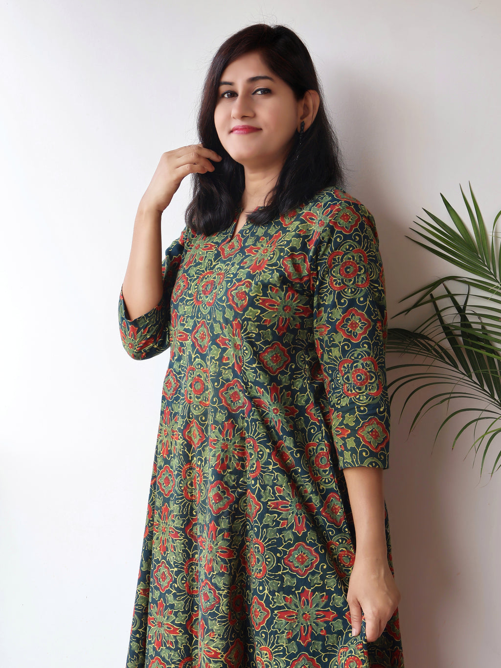 Green Gorgeous Ajrakh Hand Block Cotton Kurta