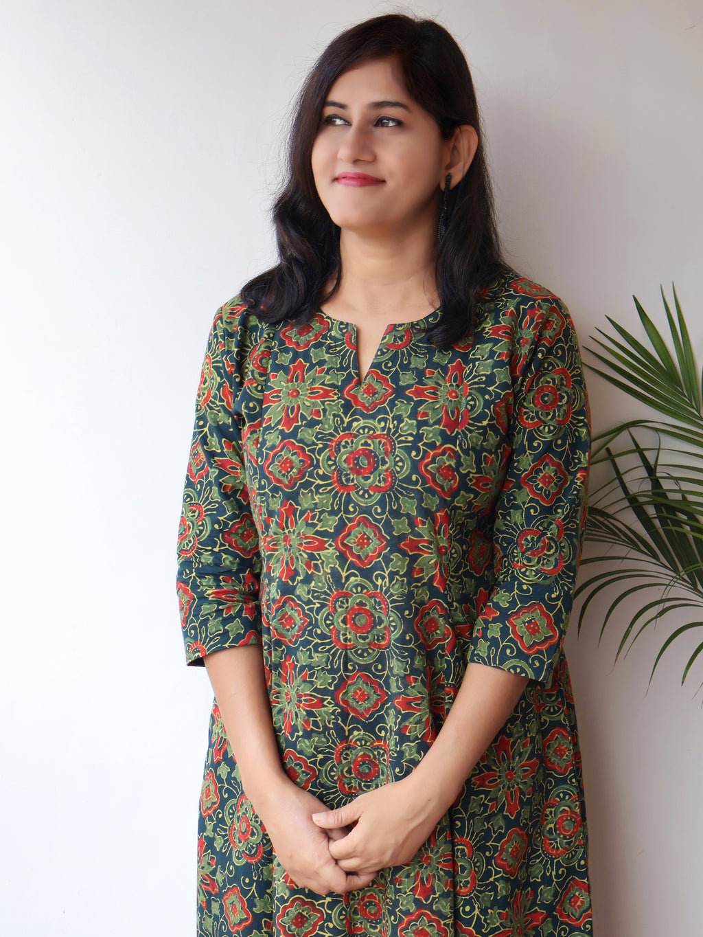 Green Gorgeous Ajrakh Hand Block Cotton Kurta