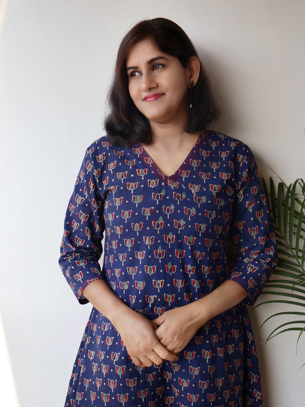 Blue Marvelous Ajrakh Hand Block Cotton Kurta