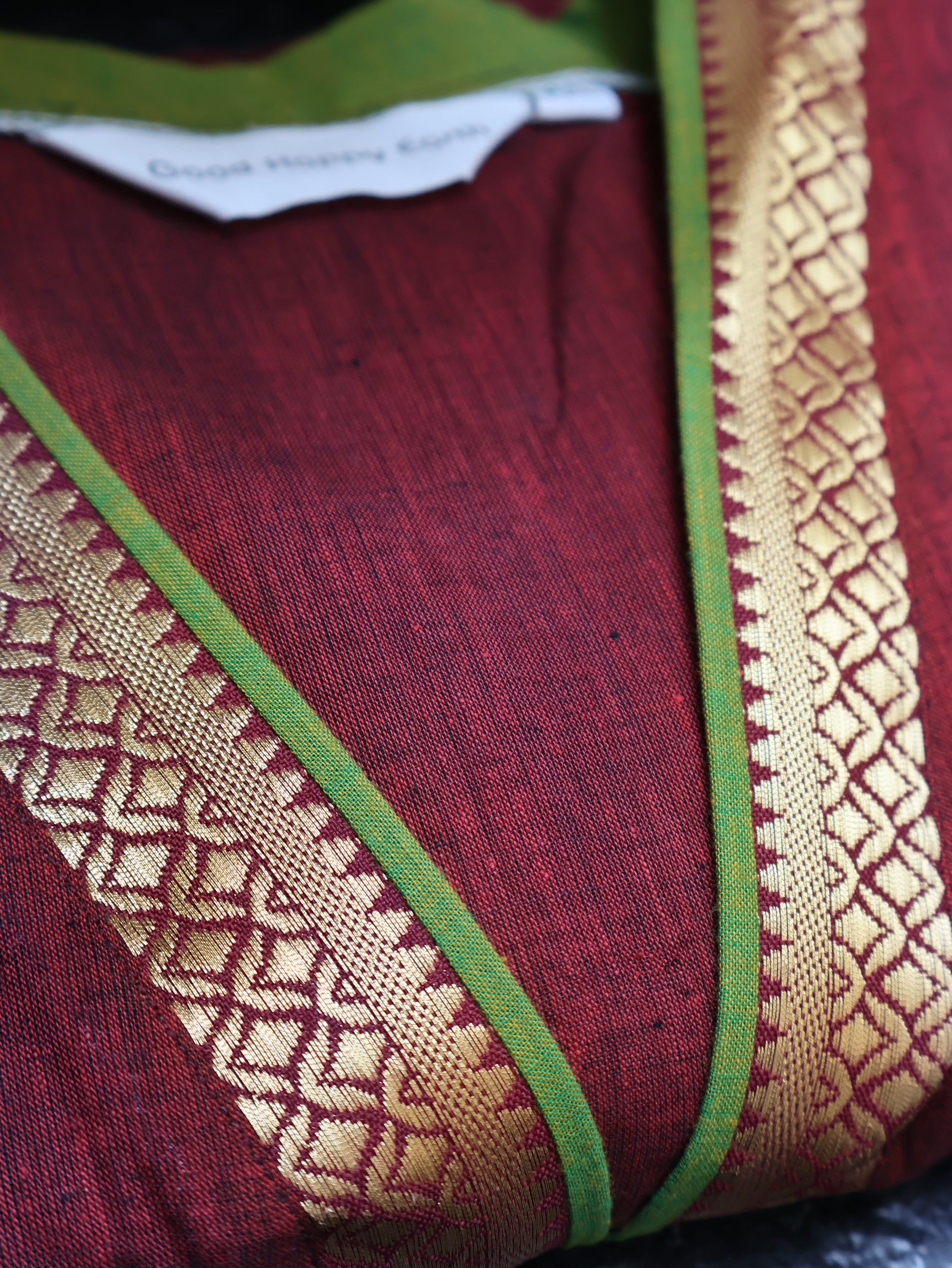 Mahogany Maroon Ethnic Handloom Cotton Kurta