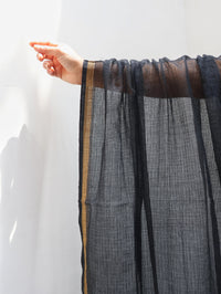 Black Premium Pure Cotton Kota Doria Dupatta with Zari Border
