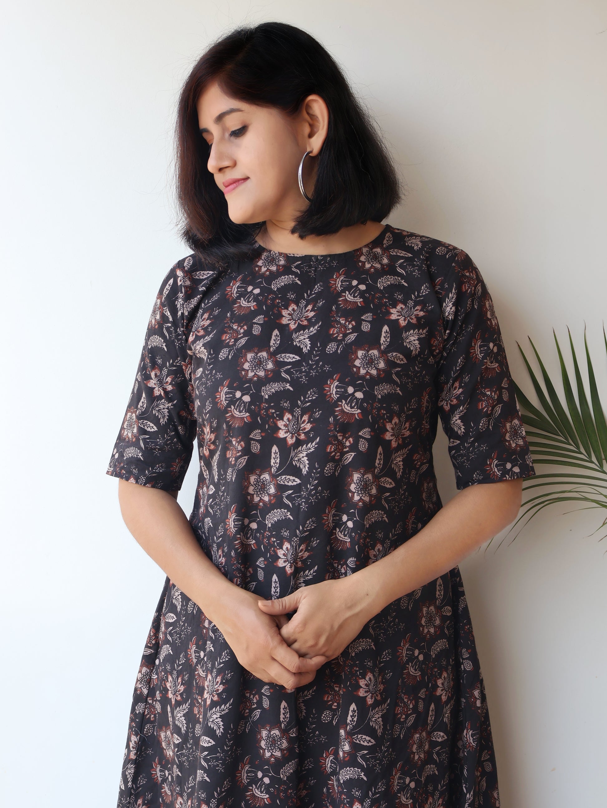 Brown Charm Bagru Hand Block Cotton Coord Set