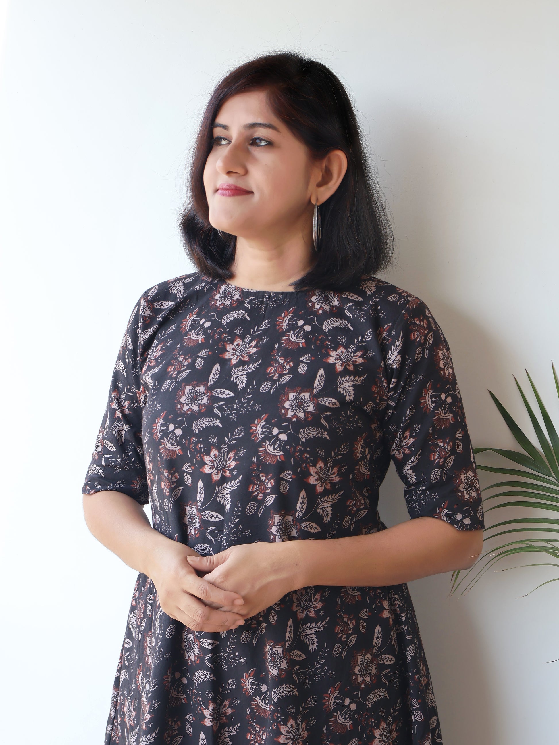 Brown Charm Bagru Hand Block Cotton Coord Set