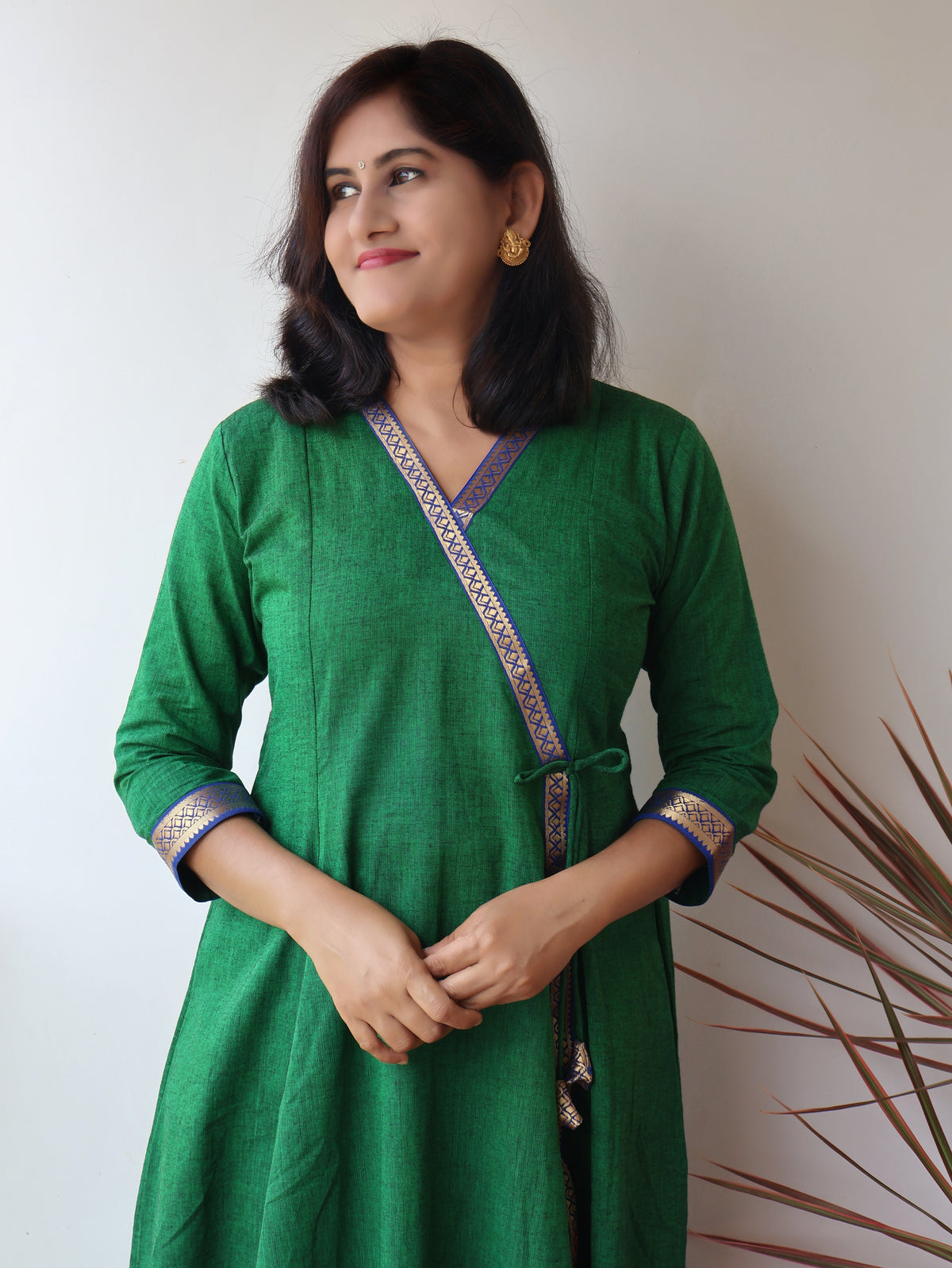 Emerald Green Ethnic Handloom Cotton Kurta