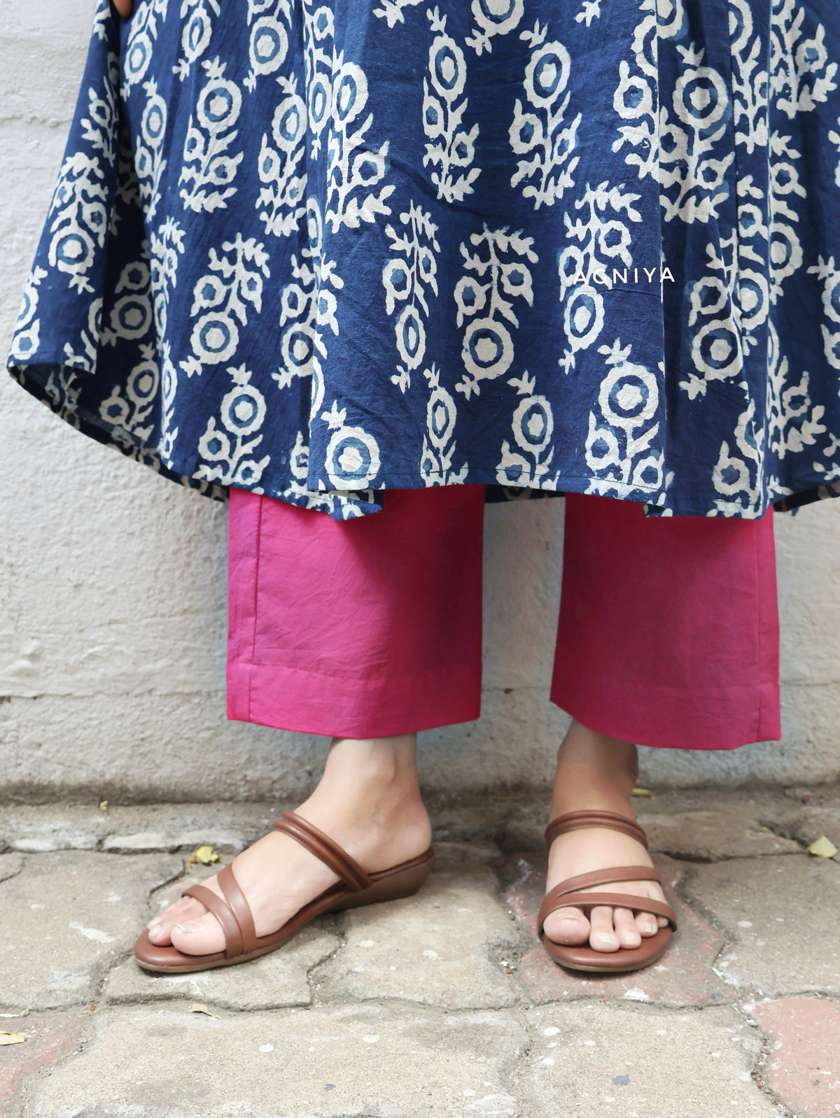 Pink Pure Cotton Straight Pants - Best Pair With Kurtis