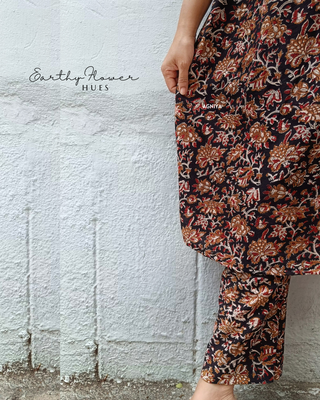 Earthy Flower Hue Hand Block Cotton Coord Set