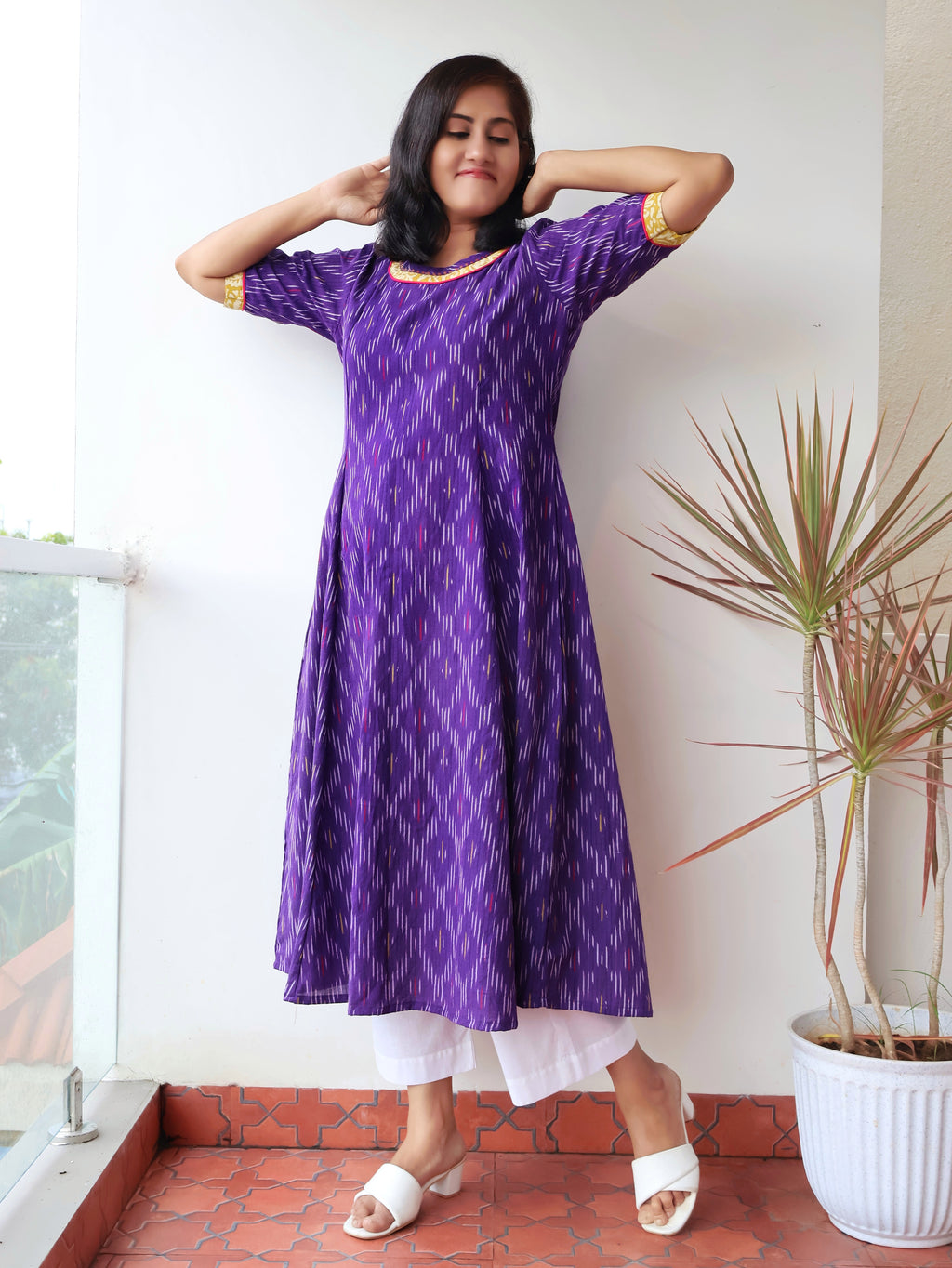 handloom-cotton-kurta-violet
