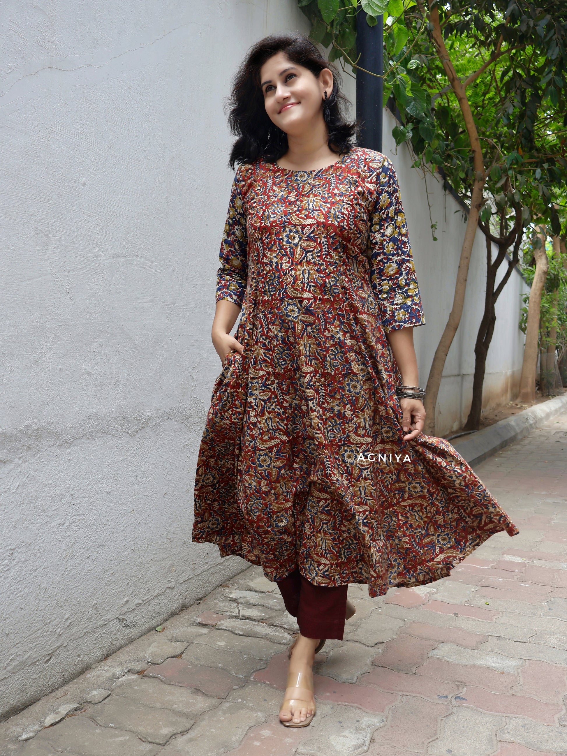 Traditional Kalamkari Block Print Cotton Kurta