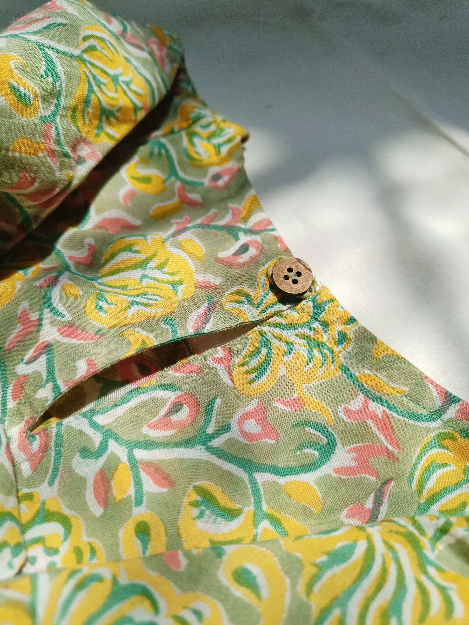 Pastel Green Sanganeri Hand Block Cotton Kurta