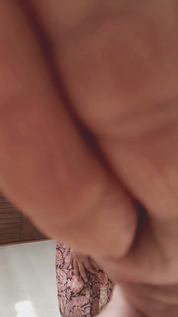 Mauve Maroon Kalamkari Hand Block Cotton Straight Kurta