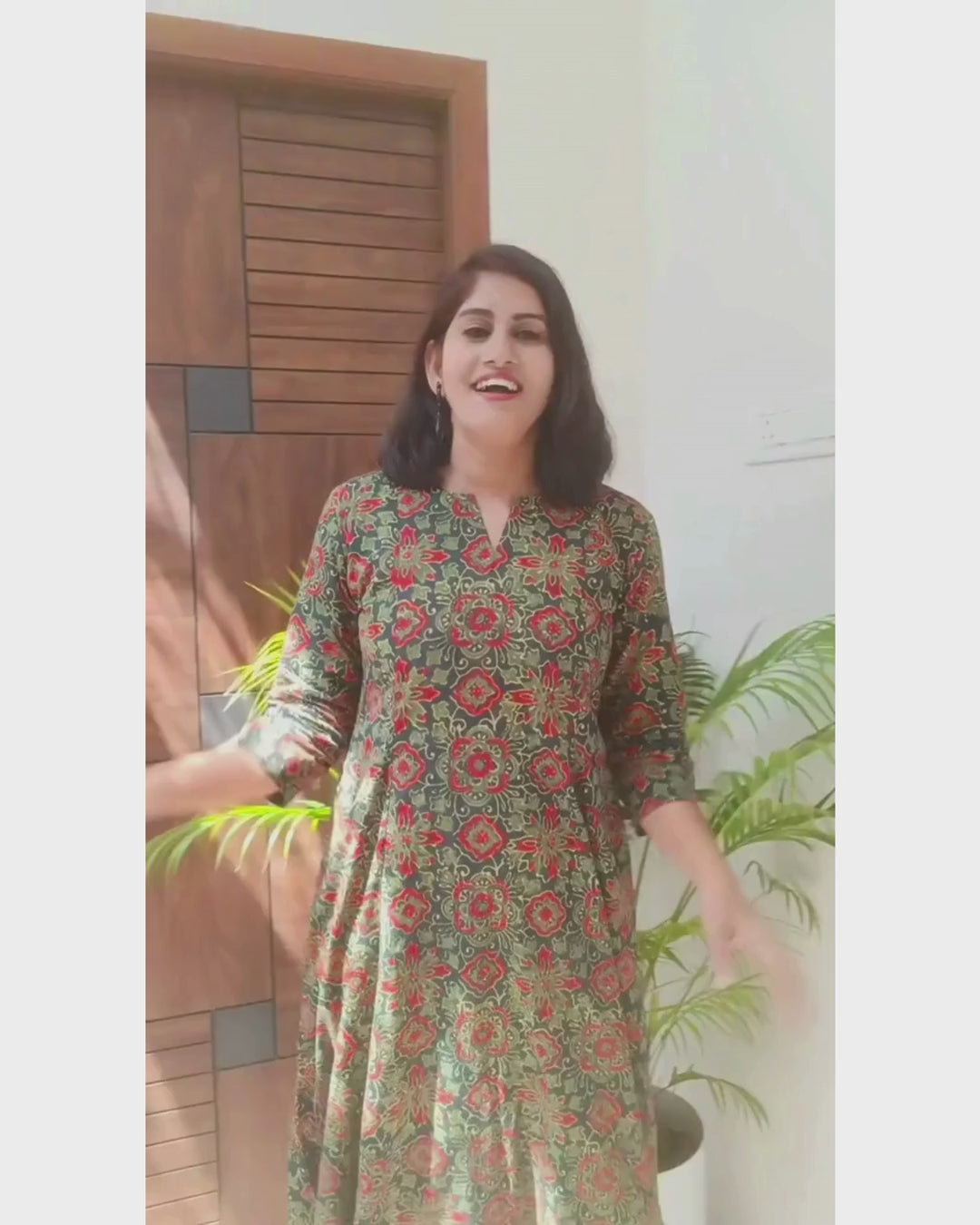 Green Gorgeous Ajrakh Hand Block Cotton Kurta