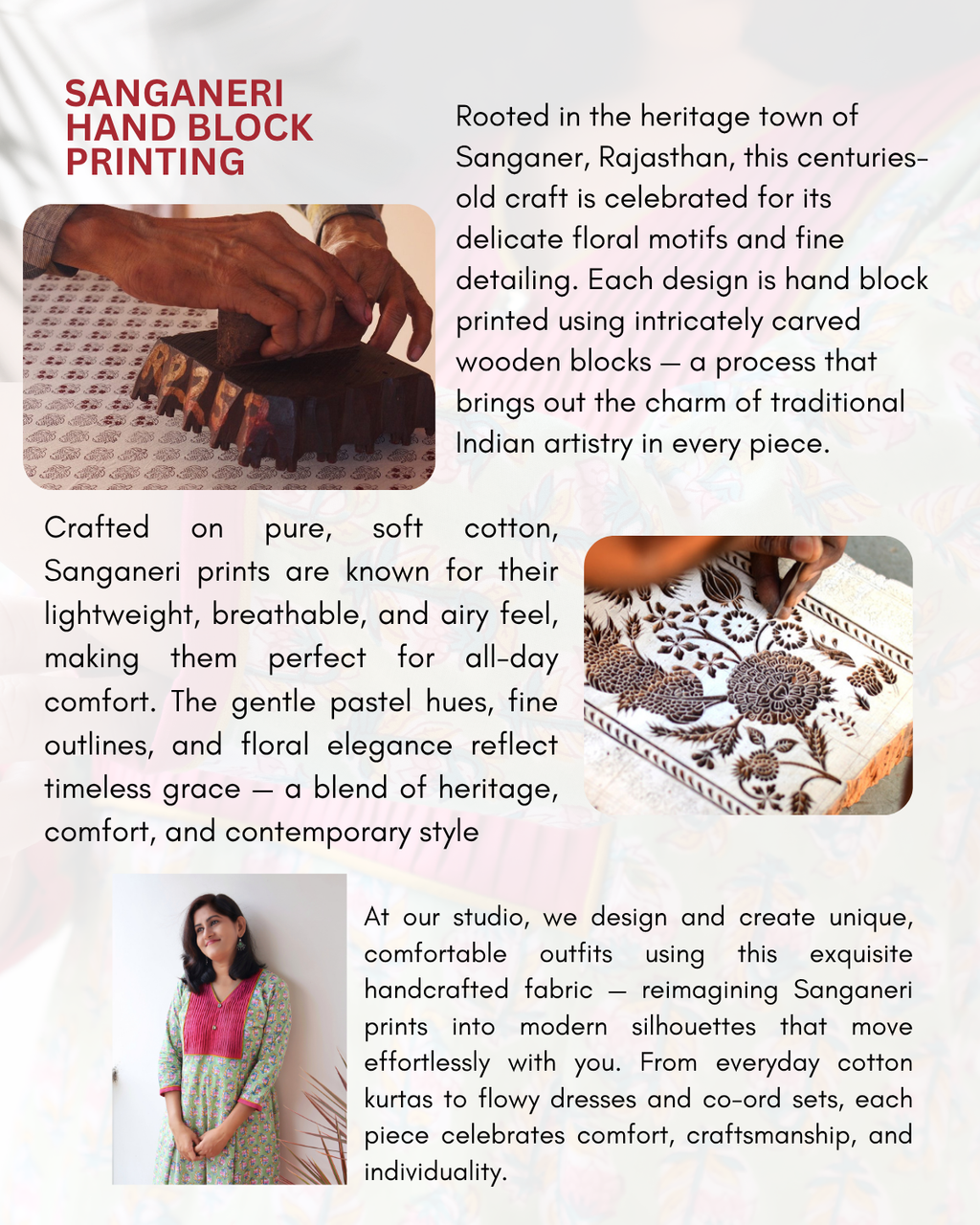 Zinnia Green Sanganeri Hand Block Cotton Kurta