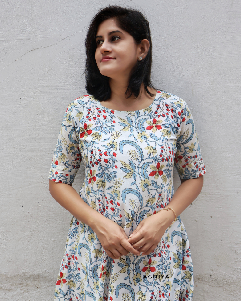 White Delight Pure Cotton Aline Kurta with Lining (Last Few Pieces Left)