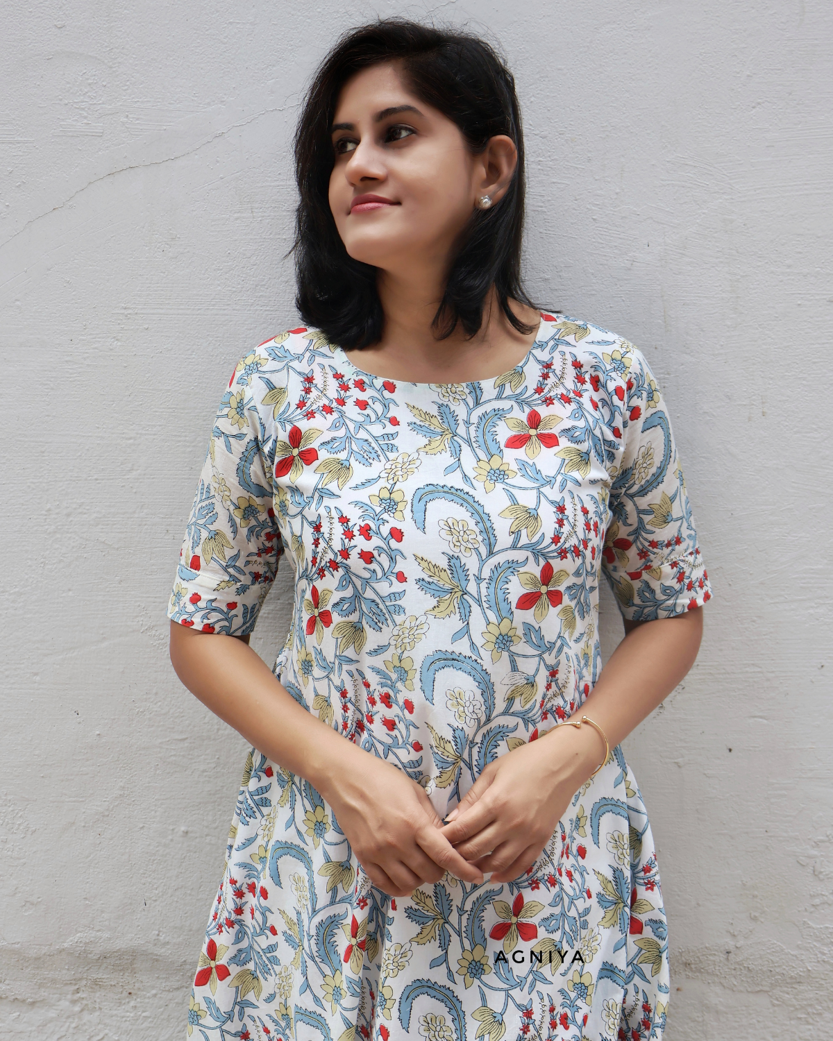 White Delight Pure Cotton Aline Kurta with Lining (Last Few Pieces Left)